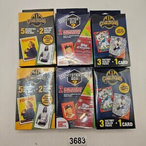 LOT OF 6 - SEALED FOOTBALL TRADING CARD MYSTERY BOXES GUNSLINGERS TOPPS CHROME